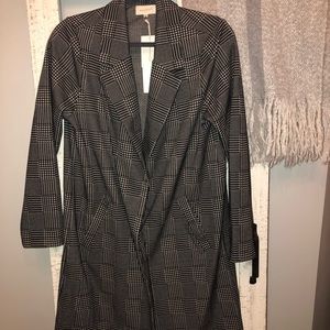Black and white fall coat